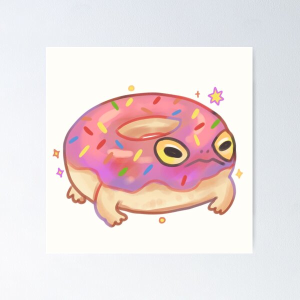 Item preview, doughnut frog designed and sold by Mayarartsy.