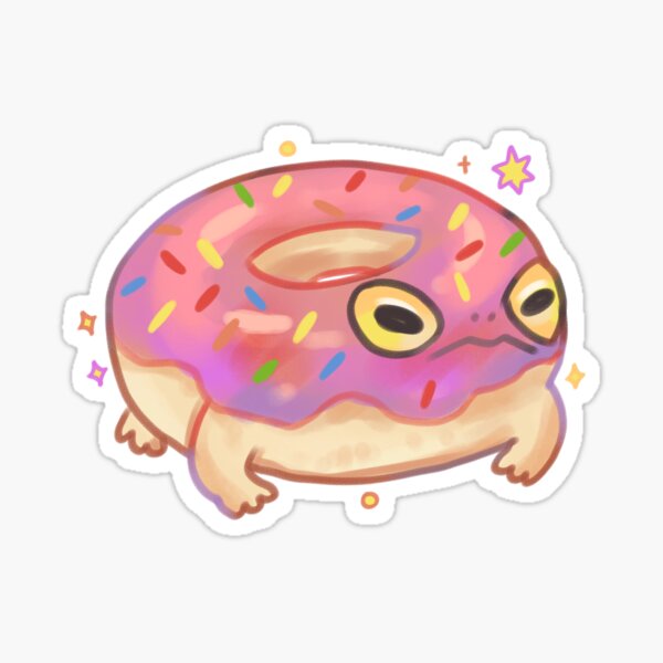 Item preview, doughnut frog designed and sold by Mayarartsy.