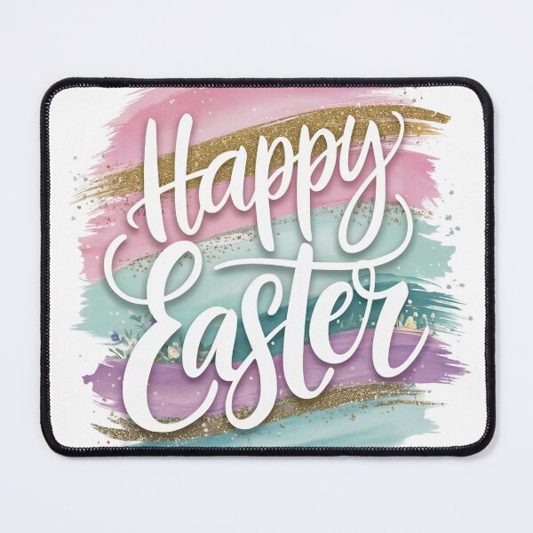 Item preview, Pastel Glitter Happy Easter Brush Stroke Spring Aesthetic designed and sold by Cristina Galerina.