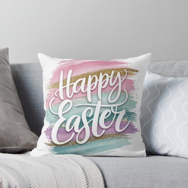 Item preview, Pastel Glitter Happy Easter Brush Stroke Spring Aesthetic  designed and sold by Cristina Galerina.