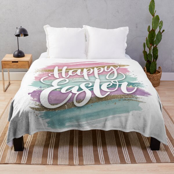 Item preview, Pastel Glitter Happy Easter Brush Stroke Spring Aesthetic  designed and sold by Cristina Galerina.