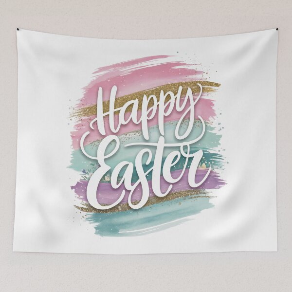 Item preview, Pastel Glitter Happy Easter Brush Stroke Spring Aesthetic  designed and sold by Cristina Galerina.