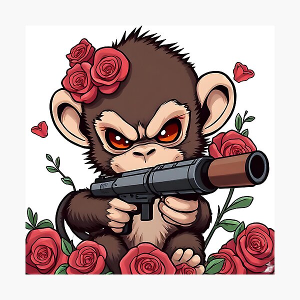 Item preview, "Rebellious Monkey – Streetwear, Punk, and Urban Attitude Art" designed and sold by artalenxxvii.