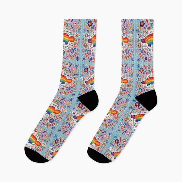 Item preview, Scandinavian Folk Art Platypus – Rainbow and Floral Motifs by heidiannemorris designed and sold by FOLK ART FUSION by heidiannemorris.