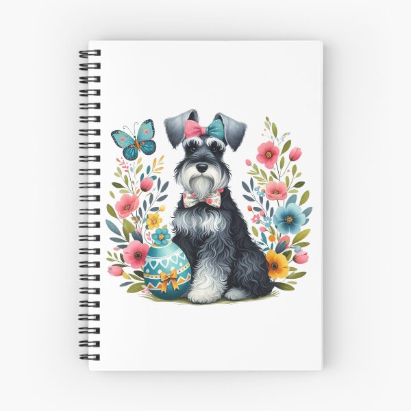 Item preview, Floral Easter Miniature Schnauzer designed and sold by Wags & Tails.
