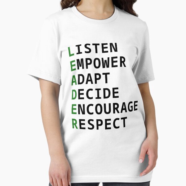 Item preview, LEADER: Listen Empower Adapt Decide Encourage Respect designed and sold by defytee.
