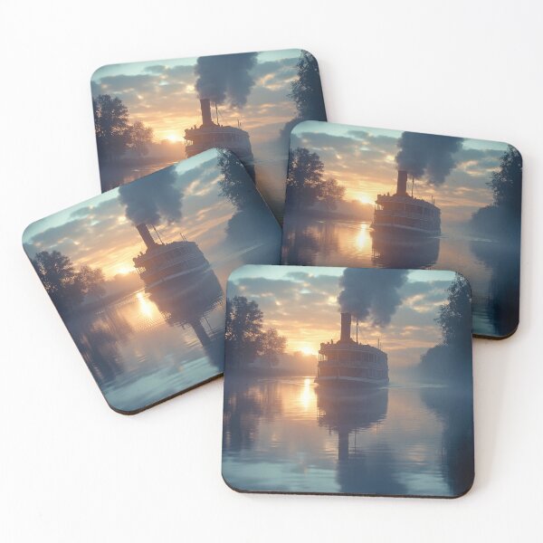 Item preview, Steamboat Mississippi River paddle steamer # V  landscape designed and sold by JanChryzostom.