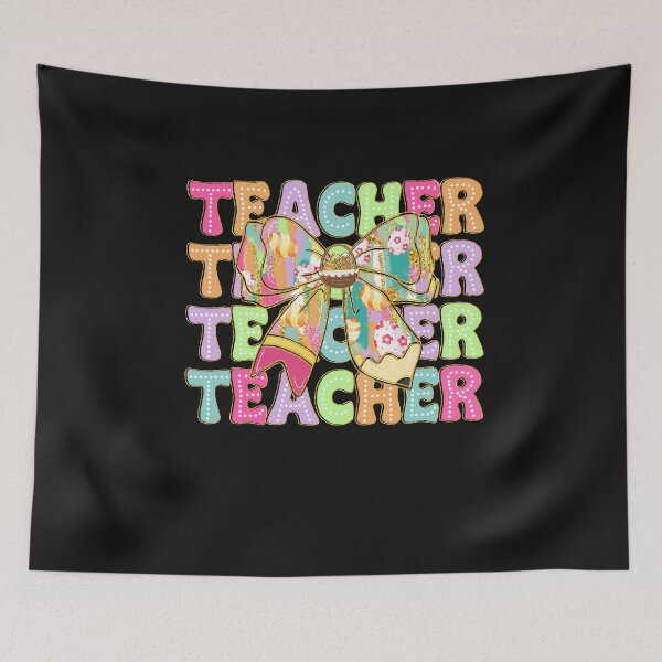 Item preview, Cute Coquette Bow Pencil Bunny Funny Teacher Easter Day designed and sold by TalalosART.