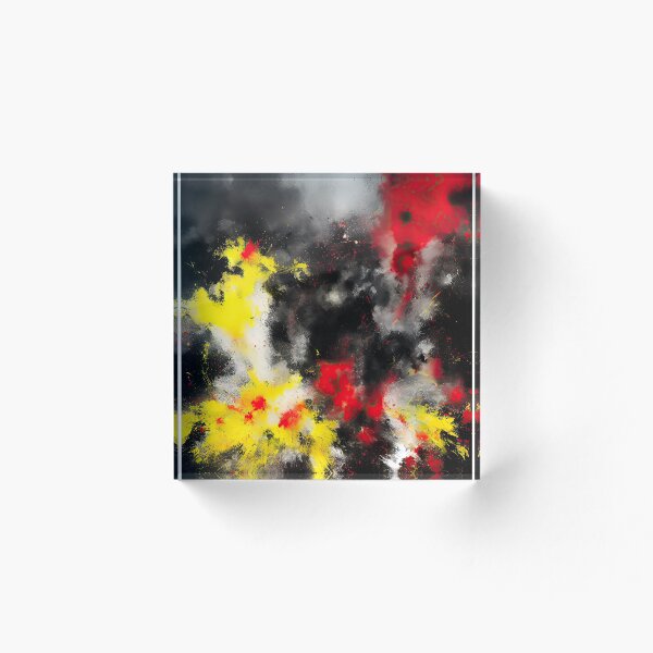 Item preview, 4605 abstract vibrant dynamic chaotic red yellow color designed and sold by j5rson.
