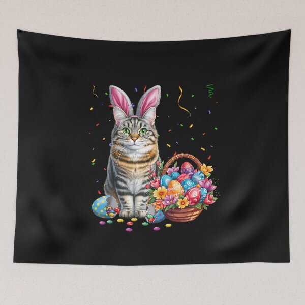 Item preview, Easter Day Cat Bunny Ears Eggs Graphic Men Women Kids Funny designed and sold by TalalosART.