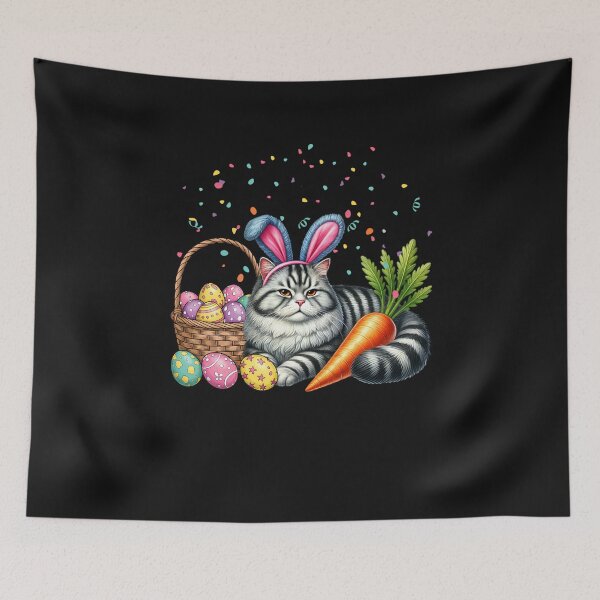 Item preview, Easter Day Cat Bunny Ears Eggs Graphic Men Women Kids Funny designed and sold by TalalosART.