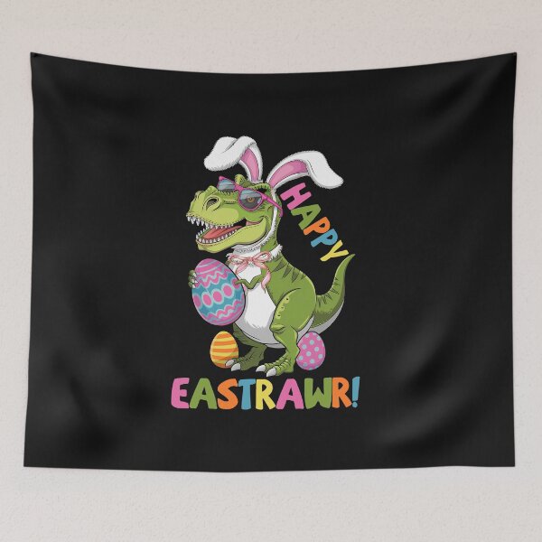 Item preview, Easter Day Funny Rabbit Riding Dinosaur Funny Happy Eastrawr designed and sold by TalalosART.
