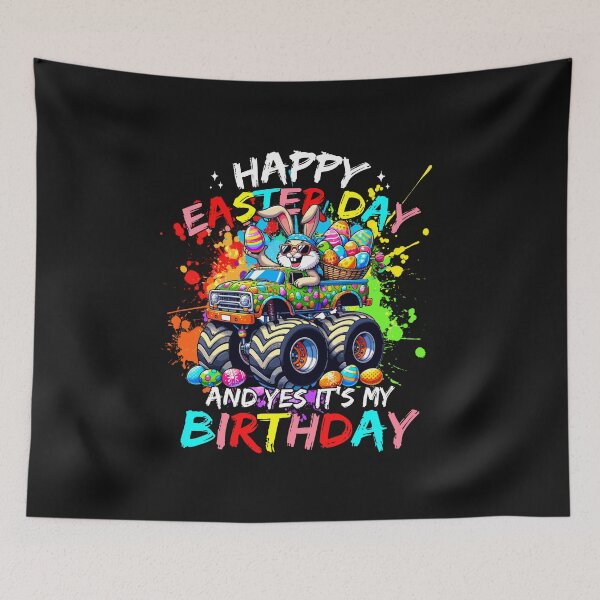 Item preview, Happy Easter Day And Yes It_s My Birthday Truck Bunny Boys designed and sold by TalalosART.
