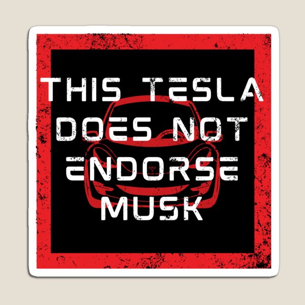 Aperçu de l'œuvre Je l'ai acheté avant qu'Elon Musk ne devienne fou du pare-chocs Tesla créée et vendue par ChataMaroon.