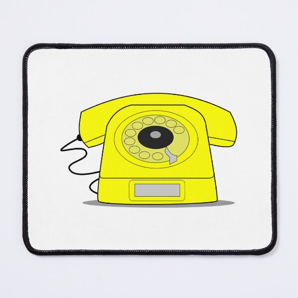 Item preview, Retro yellow telephone, vintage rotary phone designed and sold by ZnDigitalPrints.