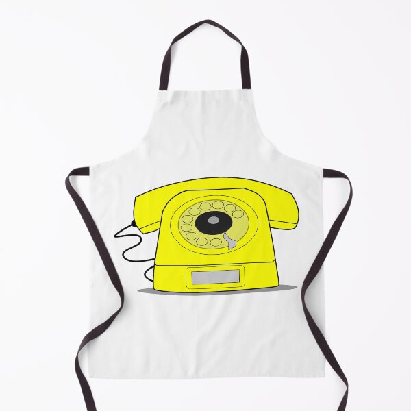 Item preview, Retro yellow telephone, vintage rotary phone designed and sold by ZnDigitalPrints.