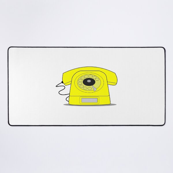 Item preview, Retro yellow telephone, vintage rotary phone  designed and sold by ZnDigitalPrints.