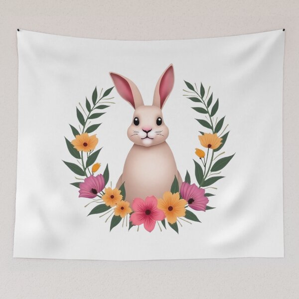 Item preview, Easter Bunny Floral designed and sold by PrintCreations9.