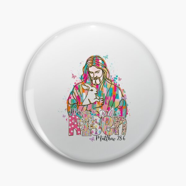Item preview, He Is Risen Jesus Christian Cross Happy Easter Bunny Rabbit designed and sold by TalalosART.