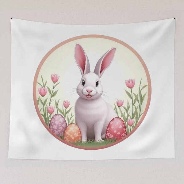 Item preview, Easter Bunny Floral designed and sold by PrintCreations9.
