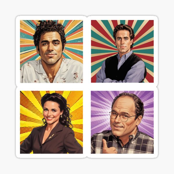 Item preview, Seinfeld Main Cast T-Shirt – Iconic Sitcom Fan Art designed and sold by Mad Factory Designs.
