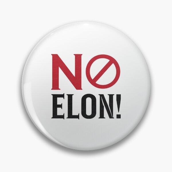 Item preview, NO ELON Round Anti-Elon Musk Bumper For Tesla Owners designed and sold by SanadDiab.