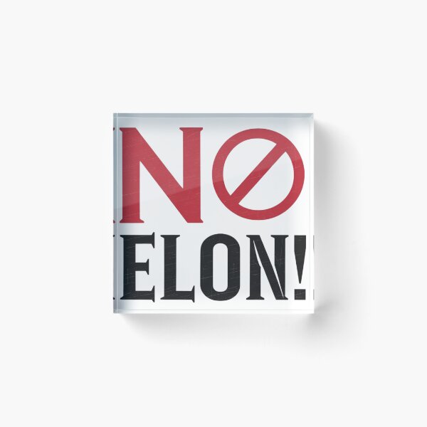 Item preview, NO ELON Round Anti-Elon Musk Bumper For Tesla Owners designed and sold by SanadDiab.