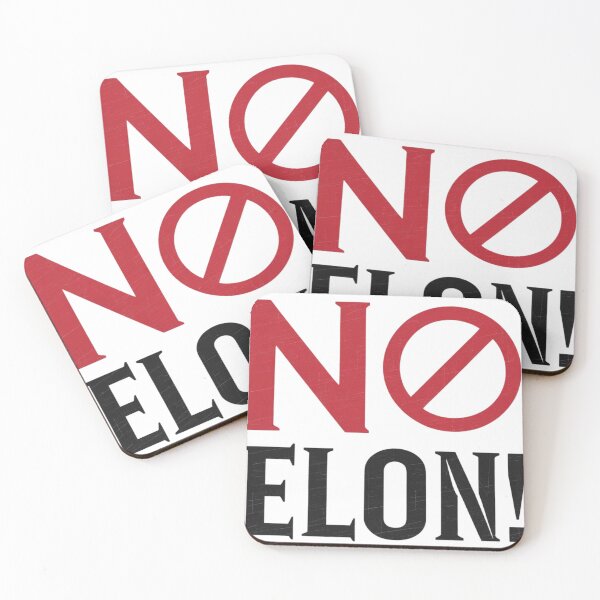 Item preview, NO ELON Round Anti-Elon Musk Bumper For Tesla Owners designed and sold by SanadDiab.