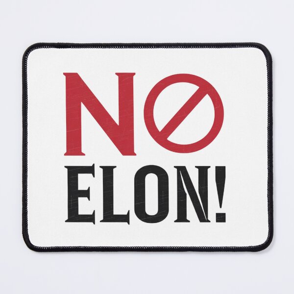 Item preview, NO ELON Round Anti-Elon Musk Bumper For Tesla Owners designed and sold by SanadDiab.