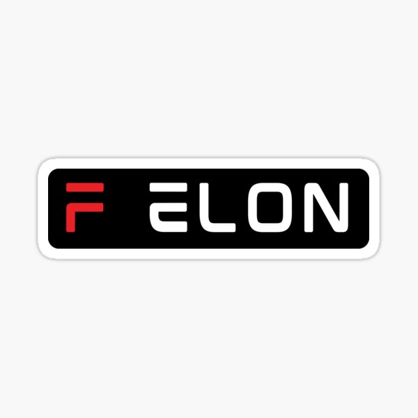 Item preview, F ELON Tesla font Tesla bumper designed and sold by ChataMaroon.
