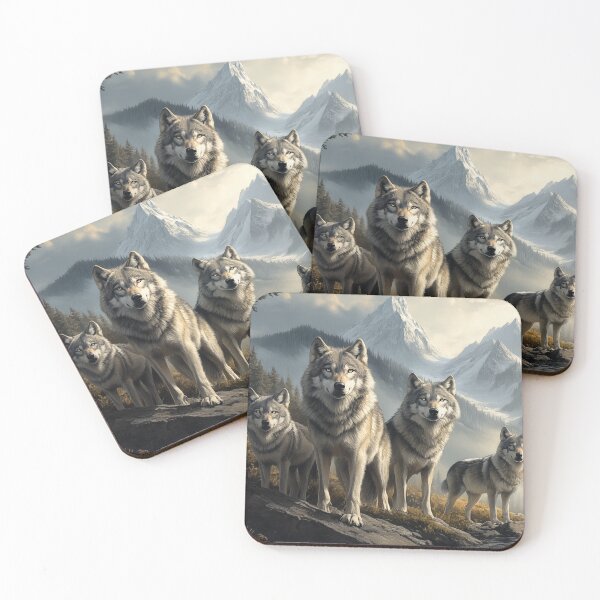 Item preview, Wolf Pack in Mountain Landscape designed and sold by PetsArt.