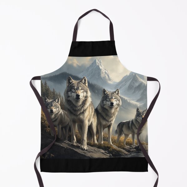 Item preview, Wolf Pack in Mountain Landscape designed and sold by PetsArt.