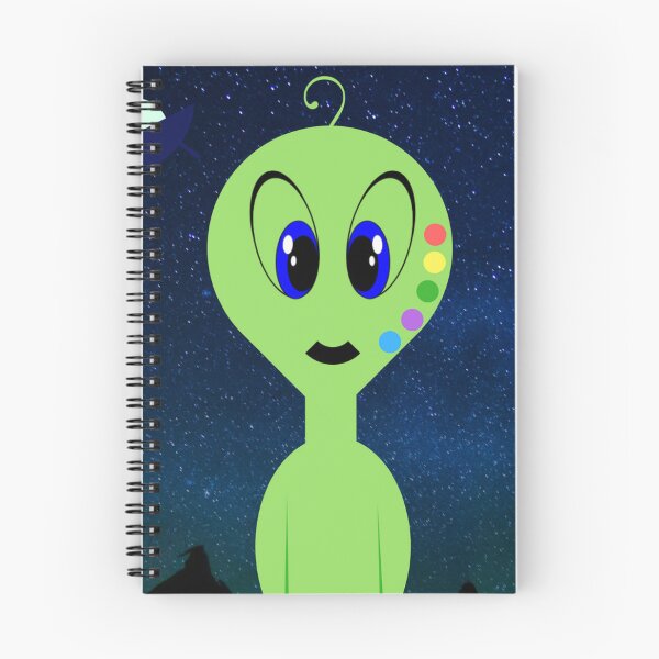 Artikelvorschau, Regenbogen-Alien entworfen und verkauft von KWGD - Kelly Woodward Graphic Designer.