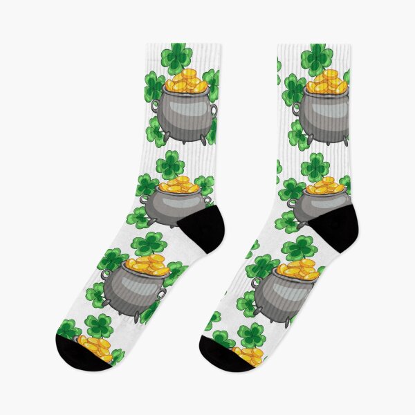 Item preview, Pot of gold coins and clovers  designed and sold by babanovaesha.