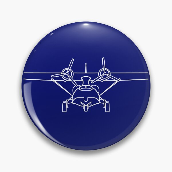 Item preview, PBY Catalina classic flying boat aircraft white outline designed and sold by soitwouldseem.