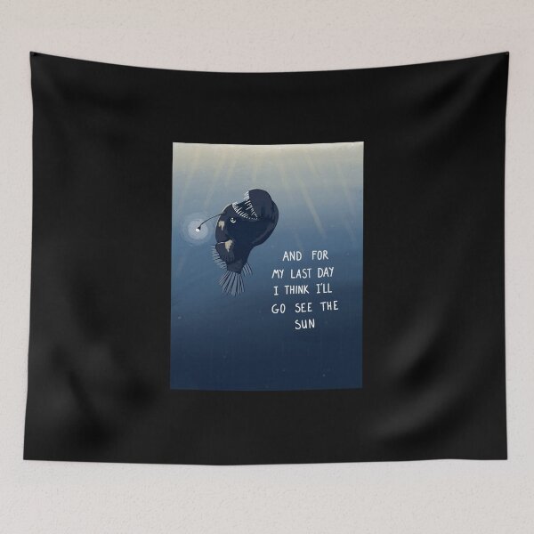 Item preview, Sad Anglerfish with Quote designed and sold by annexart.