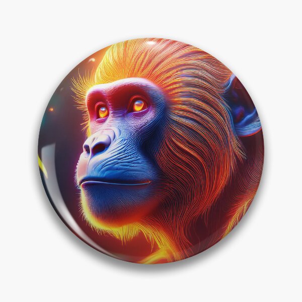 Item preview, Orange | Glowing Neon Monkey Collection | Hyperrealistic designed and sold by monkeybusiness.pt.