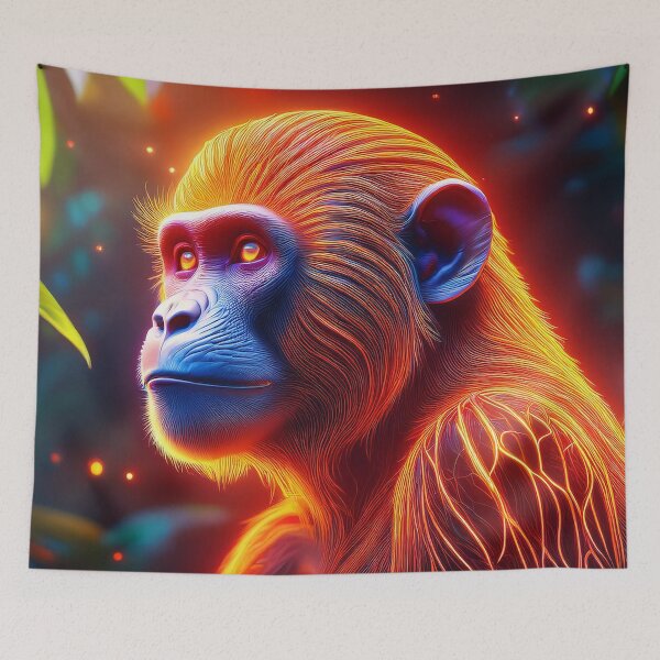 Item preview, Orange | Glowing Neon Monkey Collection | Hyperrealistic designed and sold by monkeybusiness.pt.