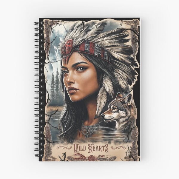 Item preview, Native American woman and wolf vintage design designed and sold by PetsArt.