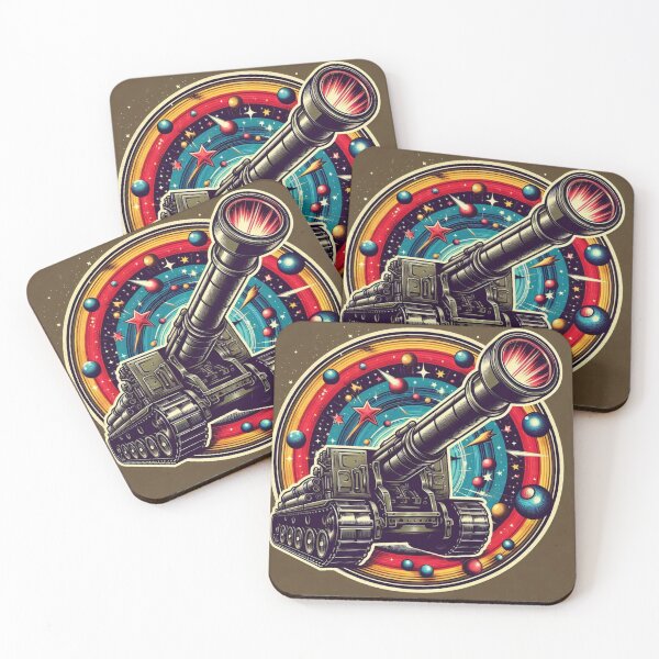 Item preview, Galactic Cannon: Vintage Power with Cosmic Vibes - Model 3 designed and sold by NeonBot_Shop.