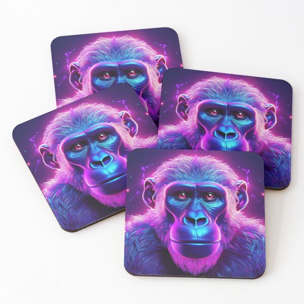 Item preview, Purple | Glowing Neon Monkey Collection | Hyperrealistic designed and sold by monkeybusiness.pt.