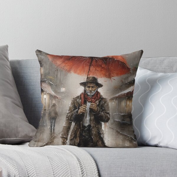 Item preview, Walking in the rain, vintage painting designed and sold by Magicwaves.