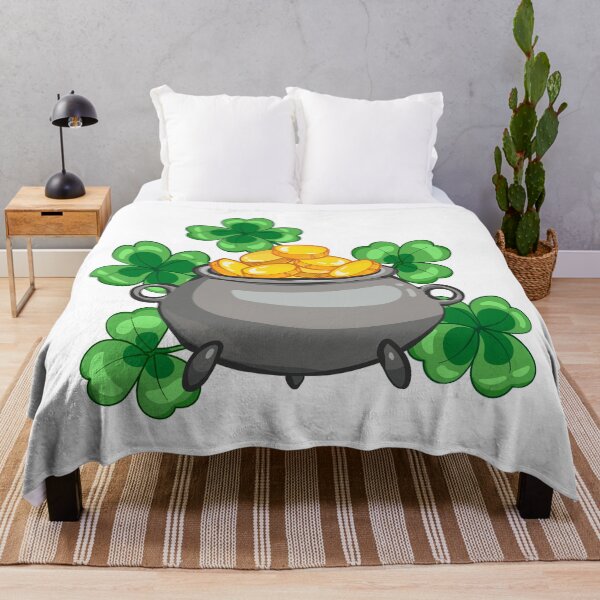 Item preview, Pot of gold coins and clovers designed and sold by babanovaesha.
