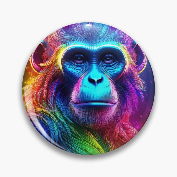 Item preview, Rainbow | Glowing Neon Monkey Collection | Hyperrealistic designed and sold by monkeybusiness.pt.