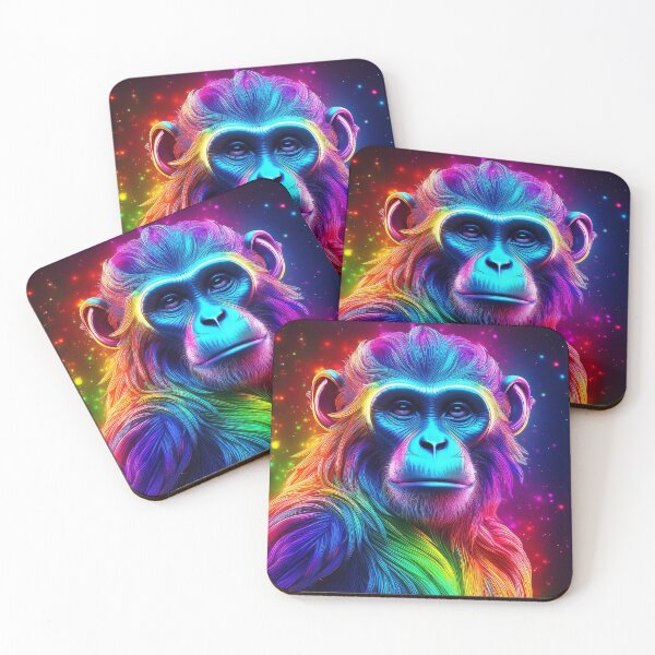 Item preview, Rainbow | Glowing Neon Monkey Collection | Hyperrealistic designed and sold by monkeybusiness.pt.