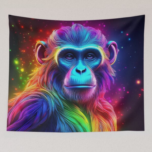 Item preview, Rainbow | Glowing Neon Monkey Collection | Hyperrealistic designed and sold by monkeybusiness.pt.