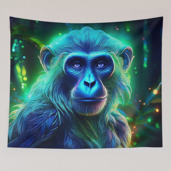 Item preview, Turquoise | Glowing Neon Monkey Collection | Hyperrealistic designed and sold by monkeybusiness.pt.