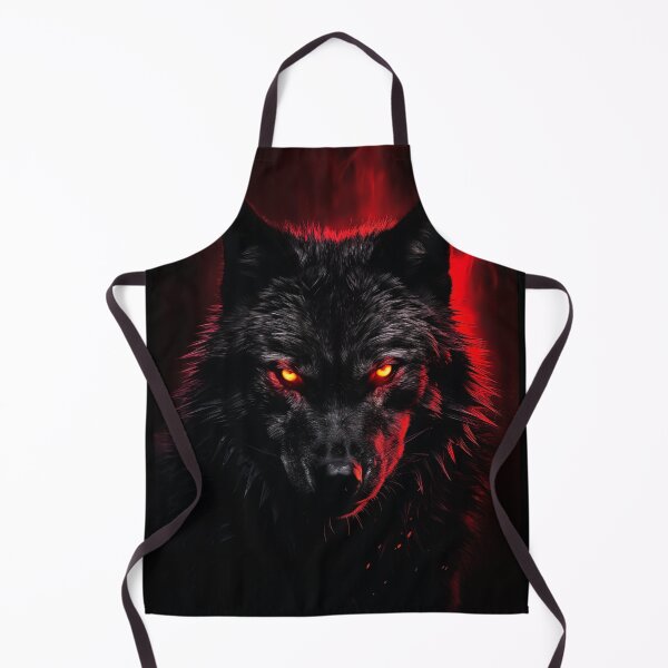Item preview, Fenrir - Black Wolf with Red Eyes designed and sold by PetsArt.