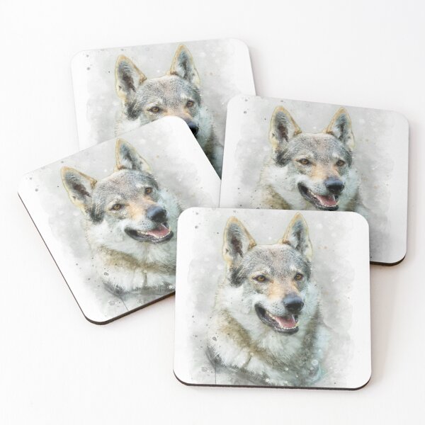 Item preview, Czechoslovakian Wolfdog watercolor designed and sold by PetsArt.