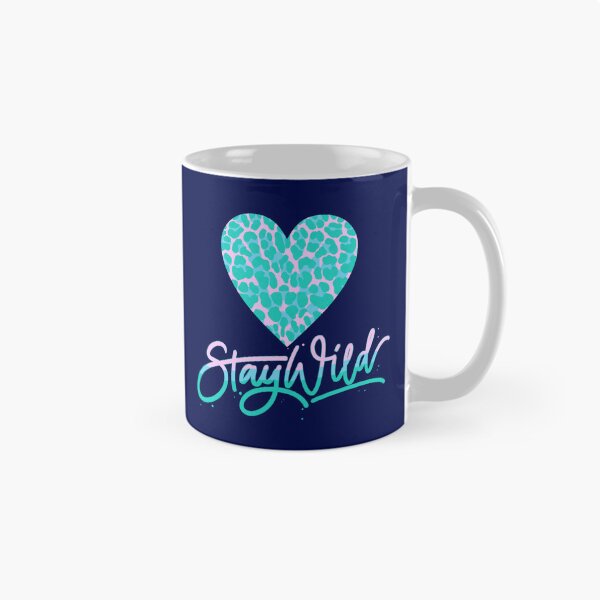 Item preview, Stay Wild. Leopard print. Life style motto in pink and turquoise designed and sold by Sandra Brezina.